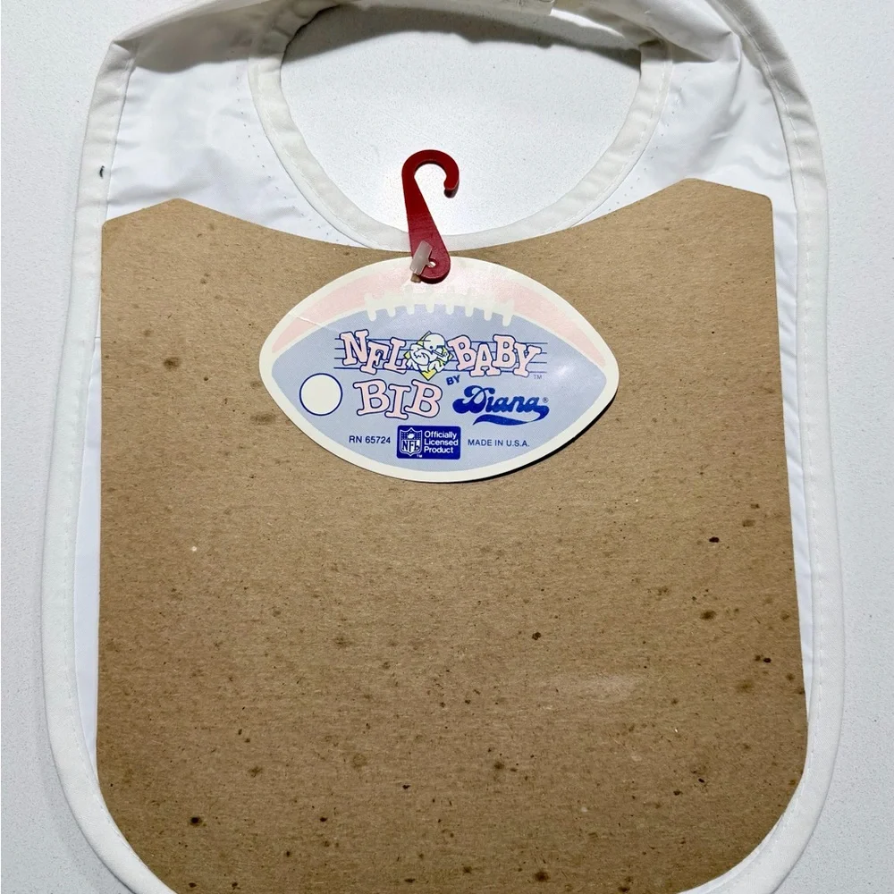 Rare Vtg 1980s 49ers Baby Bib Ruffle Neck - New With Tags - NFL Retro Baby Gear